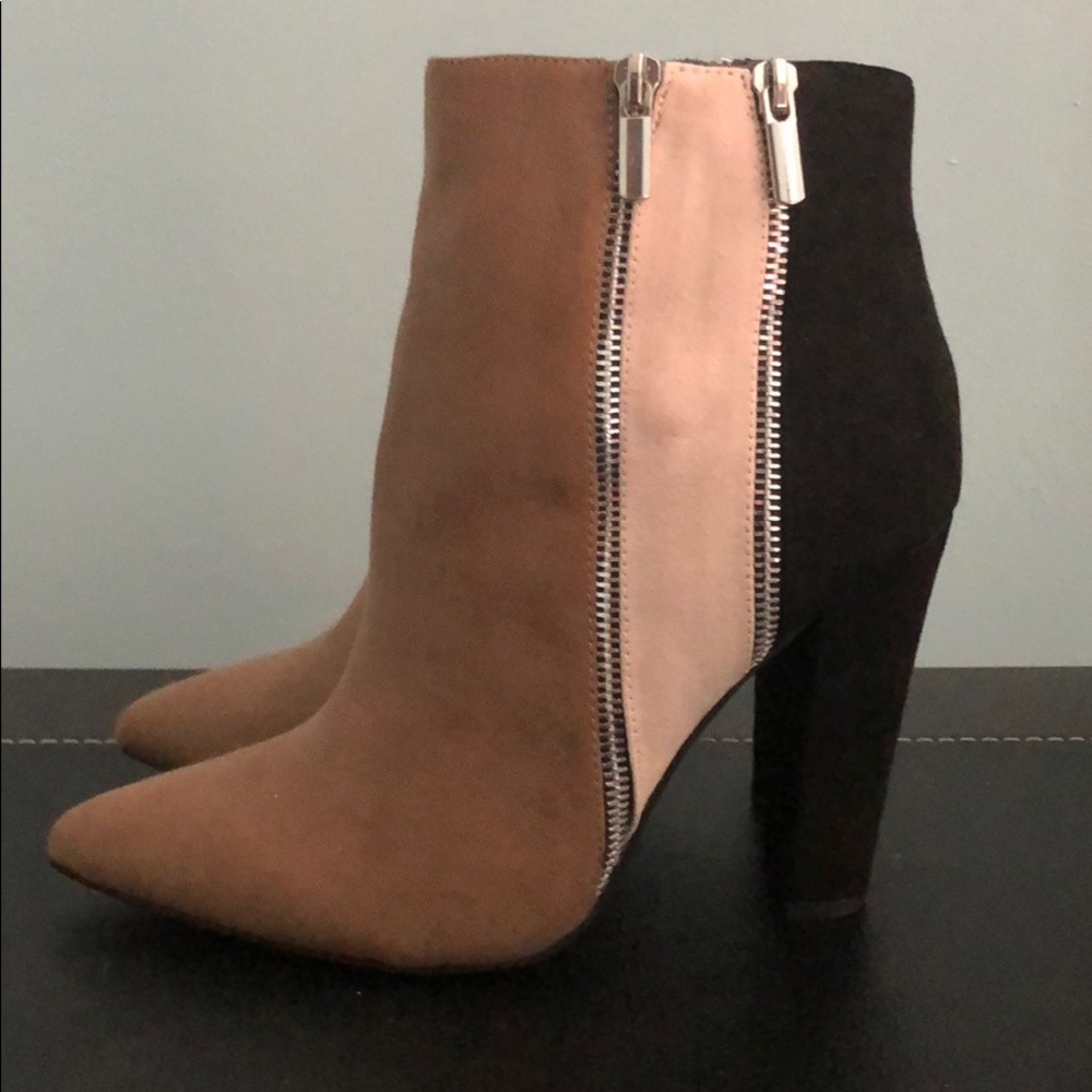 JustFab heeled booties